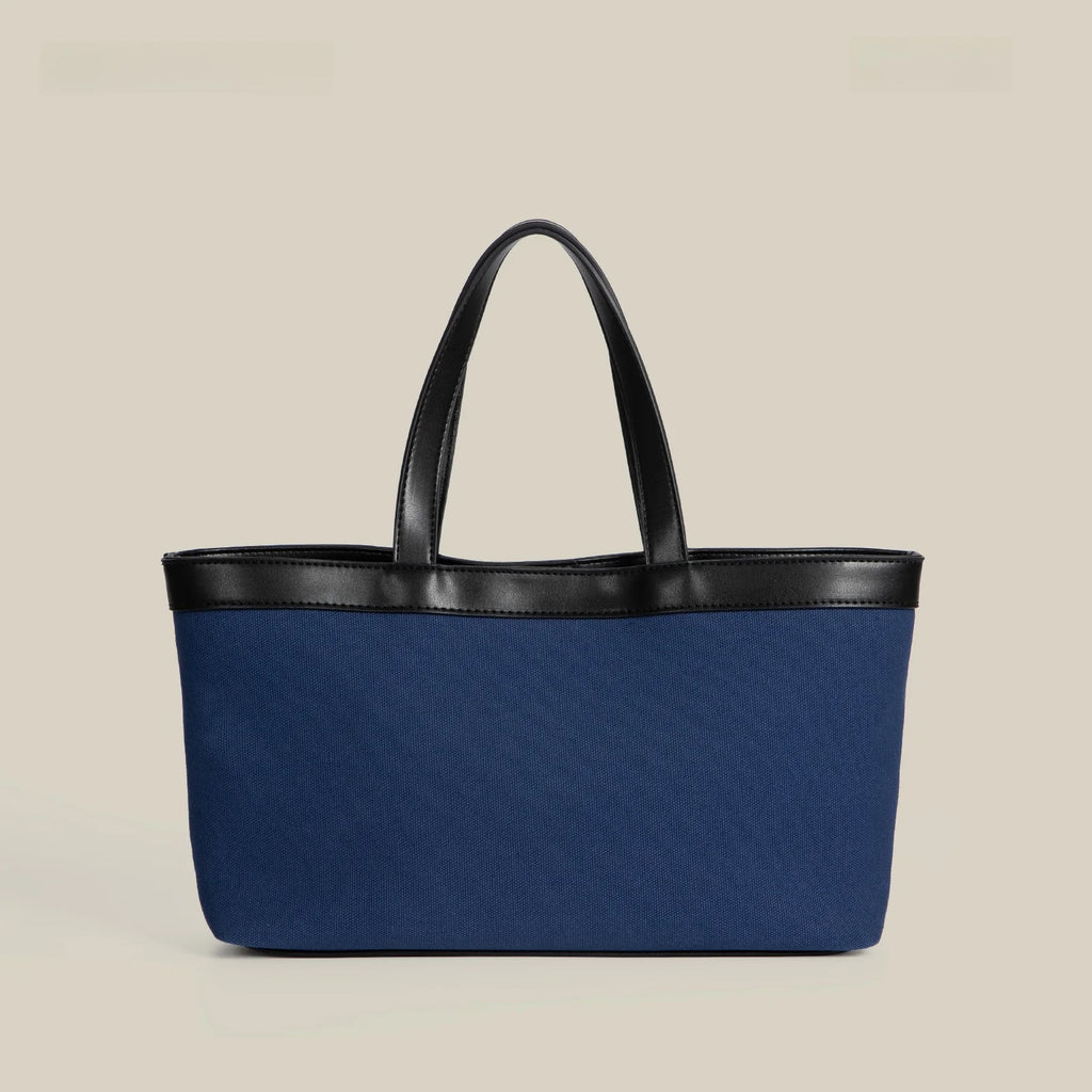 PEPPIHOME Women's Canvas Tote Bag Commuter Handbag Single Shoulder Bag Korean Style Summer New Arrival Soft PU Leather