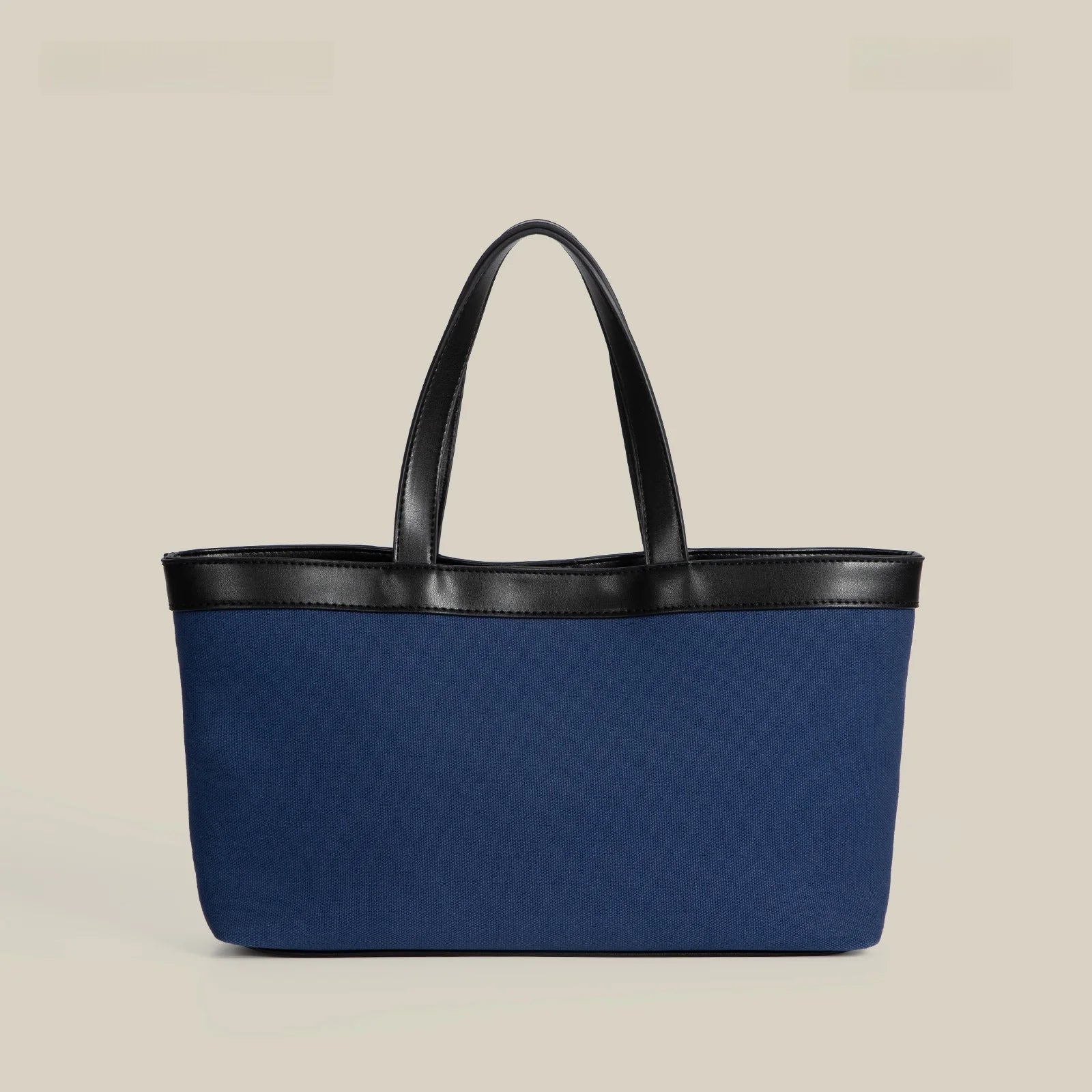 PEPPIHOME Women's Canvas Tote Bag Commuter Handbag Single Shoulder Bag Korean Style Summer New Arrival Soft PU Leather