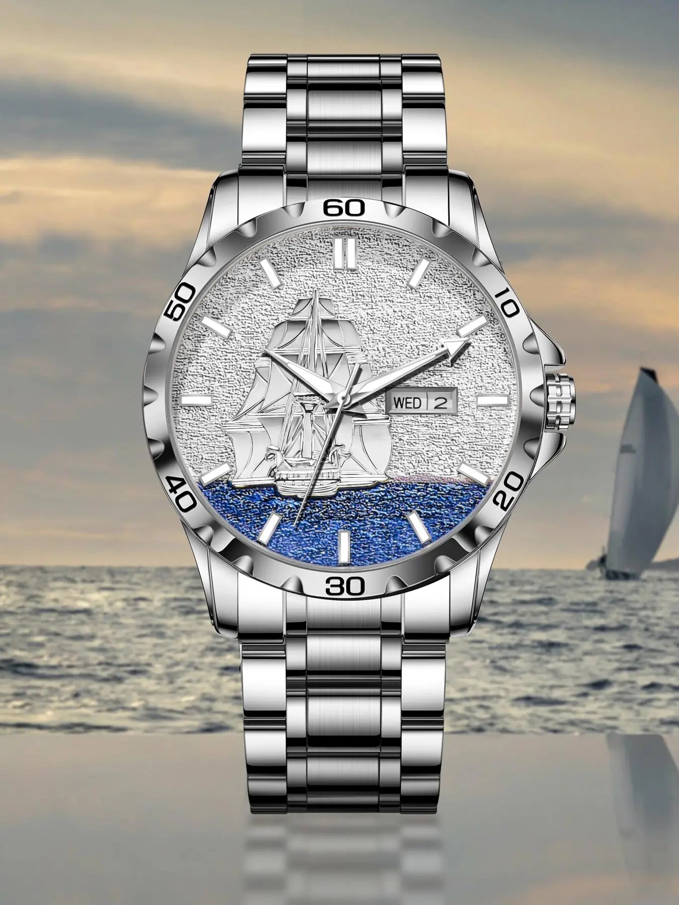 Glenaw Sailing Series Top Brand Luxury Men's Watch Fashion Business Fully Automatic Mechanical Waterproof Watch