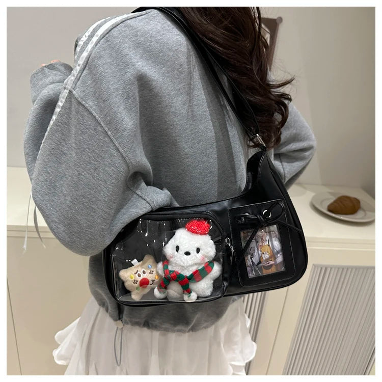 Design Sensation Single Shoulder Slant Crossbody Bag Basic Model Grain Bag Pain Bag for Girls Soft Synthetic Leather Sq...