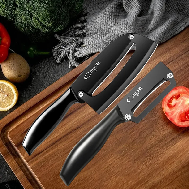 Multi-Function Kitchen-Specific Peeler for Slicing Fruit and Vegetables Stainless Steel Kitchen Peeler with Steel Handle