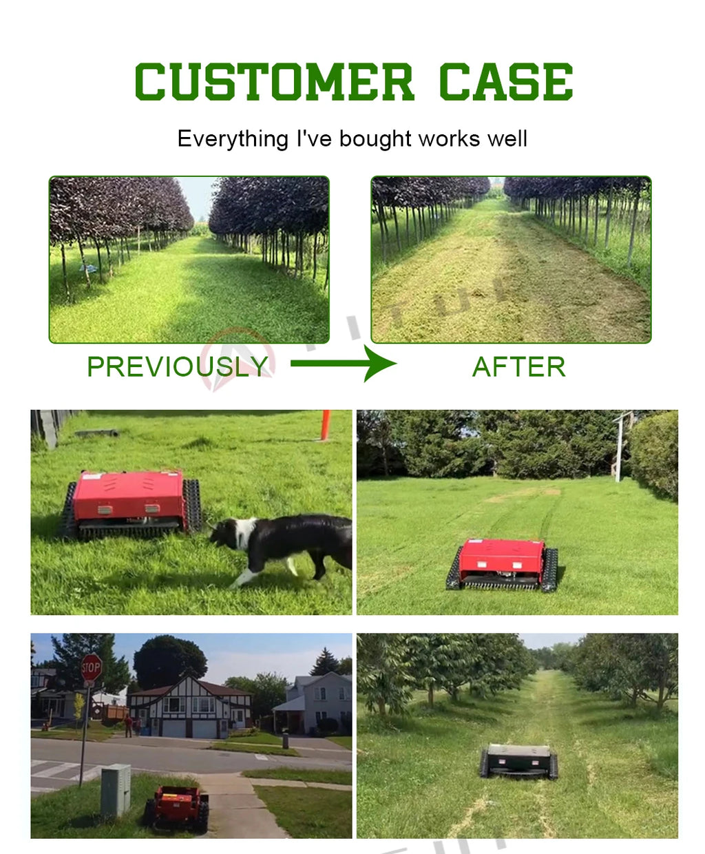 Personalized Customized Ce Epa All Terrain Lawn Mowing Robot With Rubber Tracks And Multi Functional Remote Control