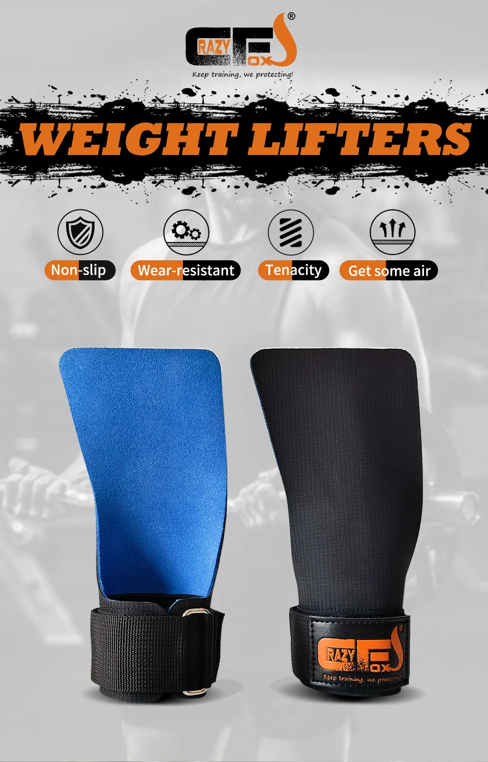 Weightlifting Grip Lifting glove Guantes Crossfit Guantes Para Entrenar Gym перчатки для подтягивая Luva MusculaçãoCalleras