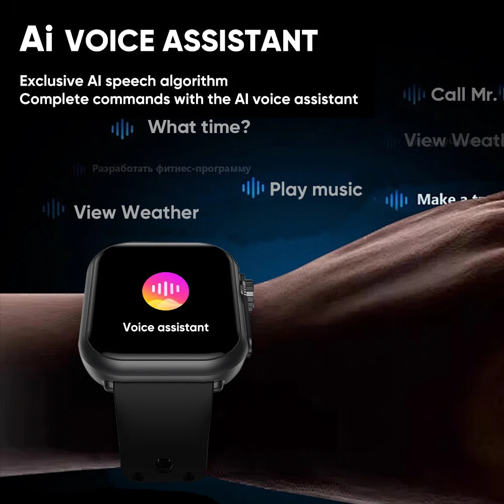 2025 New 1000mAh Battery AMOLED Smart Watch Ultra K62 Men Women Heart Rate 100+Sport HD Bluetooth Call IP67Waterproof SmartWatch