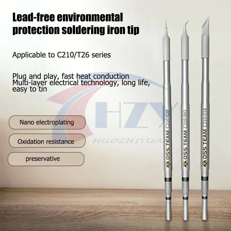 OSS C115 C210 T245 Tips Universal C245 C210 C115 Soldering Iron Tip Compatible SUGUN Maant GVM OSS Soldering Station Handle