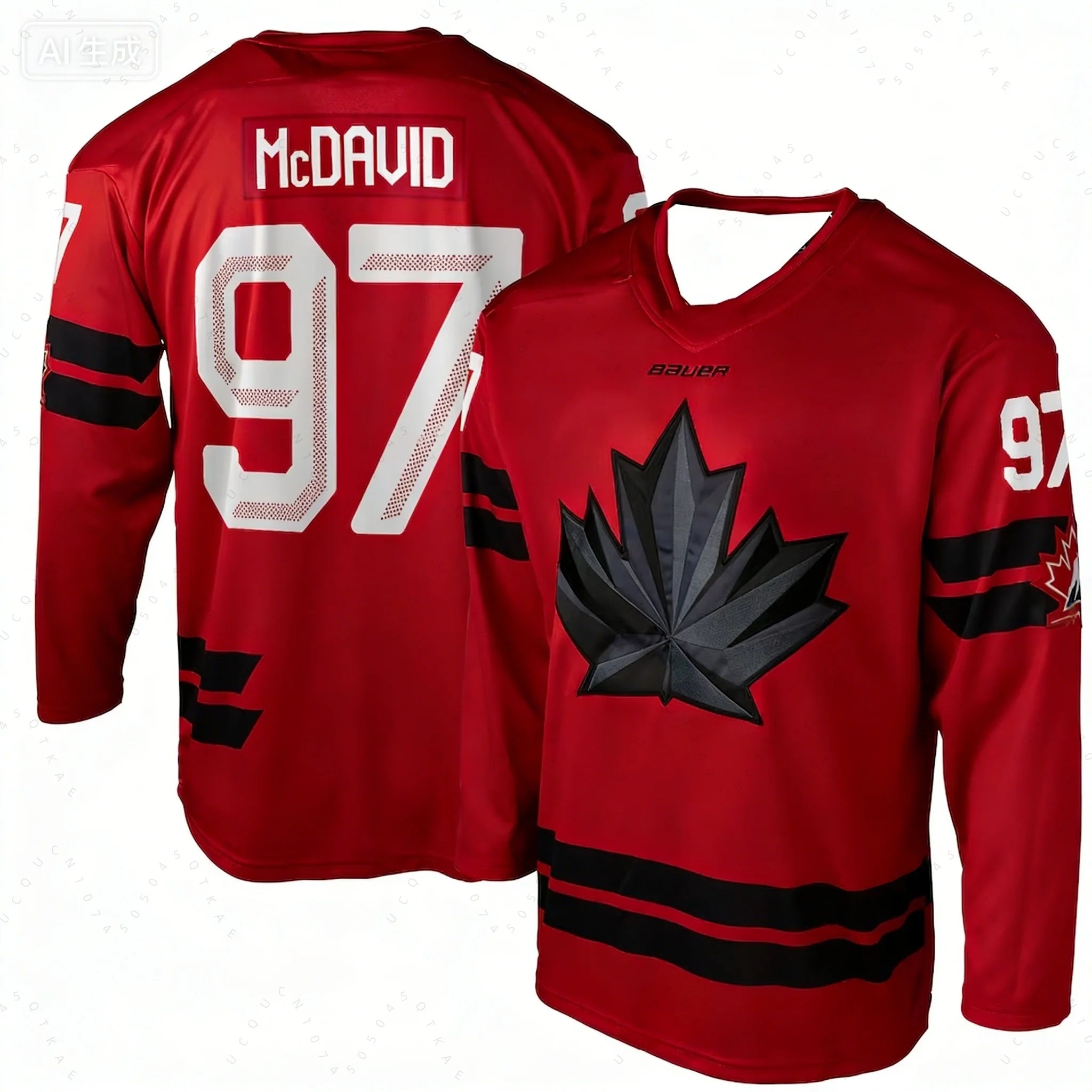 2026 New Model Arrival Canada Ice Hockey Game Jersey Mcdavid Fan Special Hockey Jersey Kit Men's Long-Sleeve Athletic T-Shirts