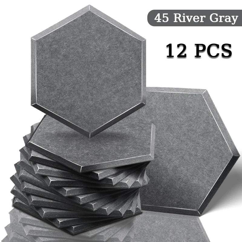 TOUO Acoustic Panel High Density Sound Absorbing Material 12 Pc Soundproofing Panels Studio Acoustic Treatment Sound Isolation