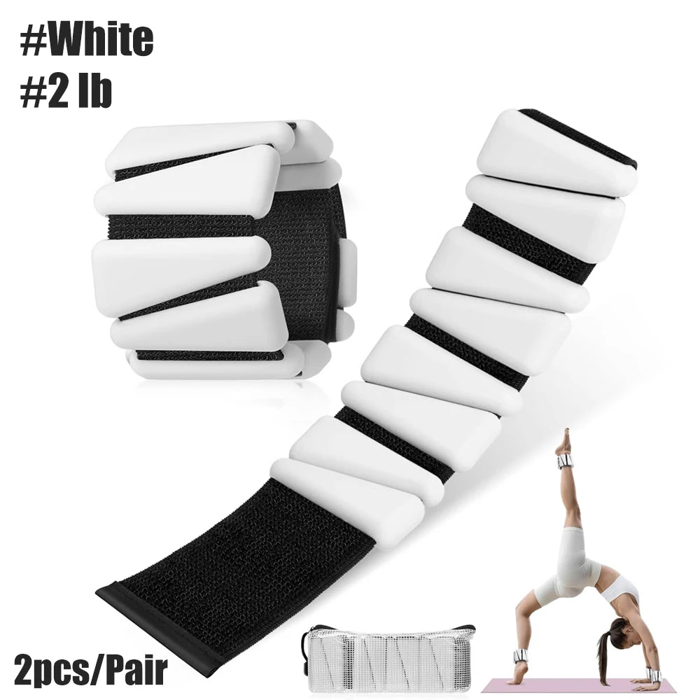 1Pair Ankle Weights for Women,2 lbs/4 lbs Adjustable Wrist Arm Weights for Women & Men Yoga Training Walking Jogging Aerobics