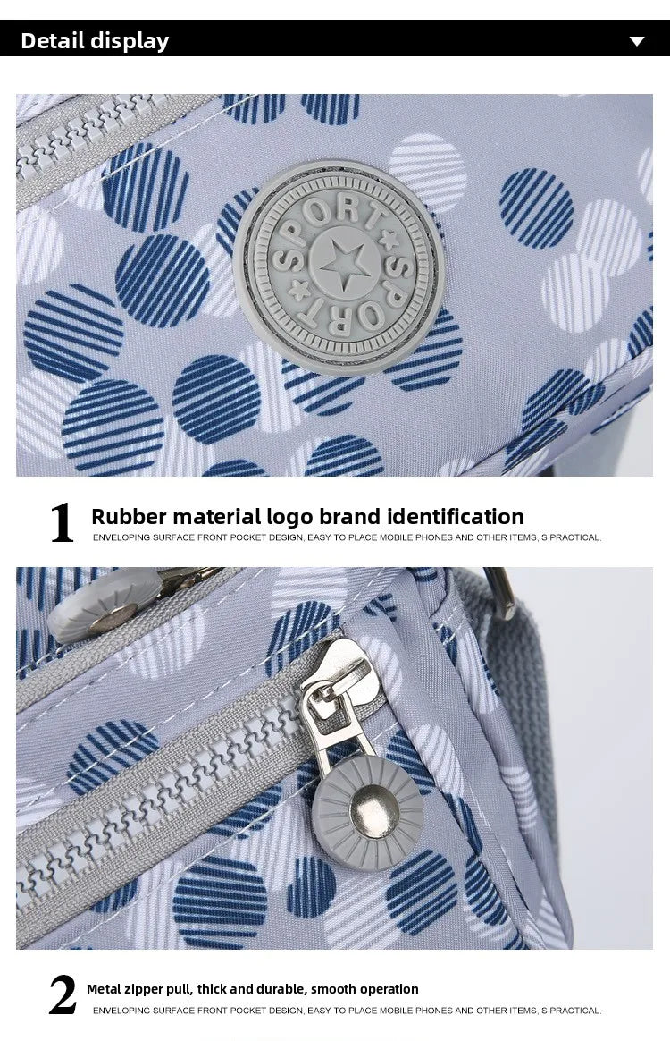 Waterproof Nylon Oxford Cloth Crossbody Bag Women's Single Shoulder Bag Versatile Durable Soft Casual Style Youth Fashion