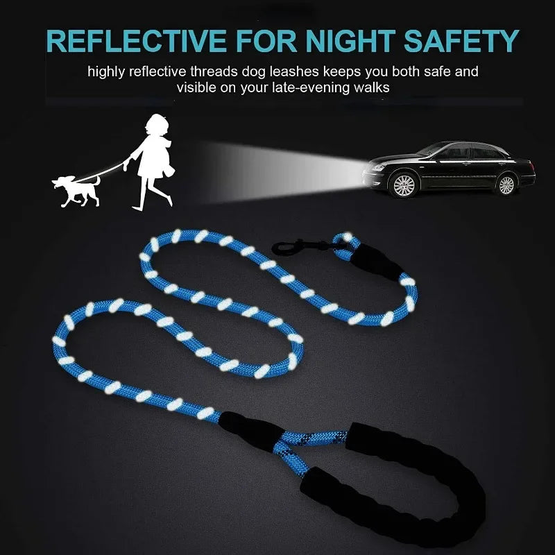 Strong Dog Leash Pet Leashes Reflective Leash For Big Small Medium Dog Leash Drag Pull Tow Golden Retriever