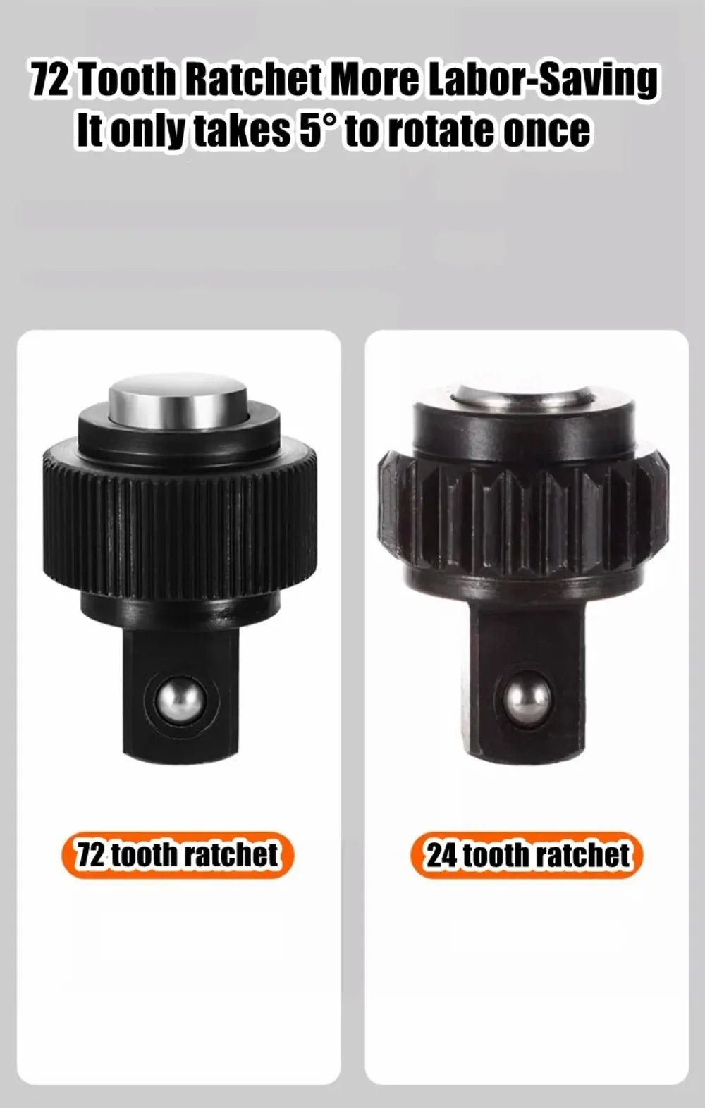 72/24 Tooth Quick Ratchet Wrench 1/2 1/4 3/8 3 Size Flying Wrenches Two-way Socket Wrench Repair Tools for Vehicle Bicycle
