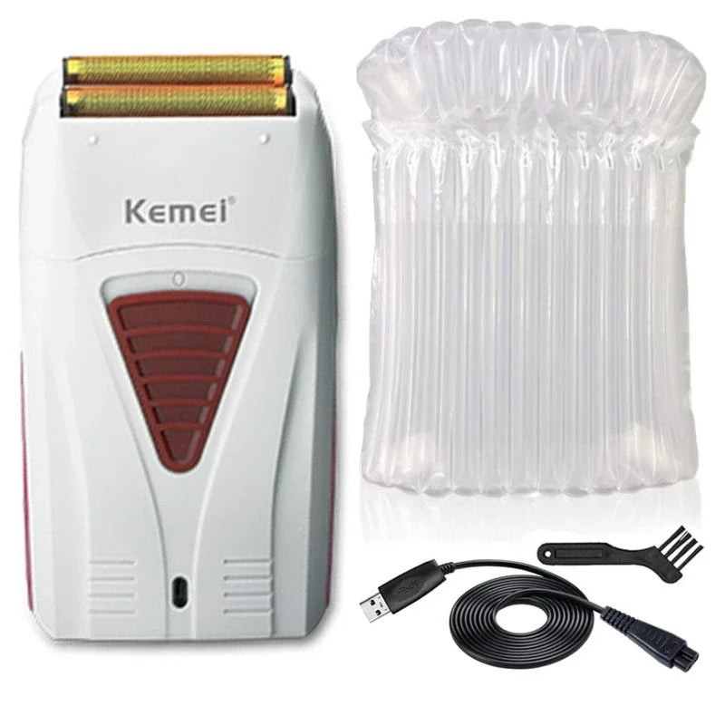 Kemei 3382 Rechargeable Electric Shaver Hair Beard Electric Razor For Men Bald Head Shaving Machine Foil Titanium Cord/Cordless