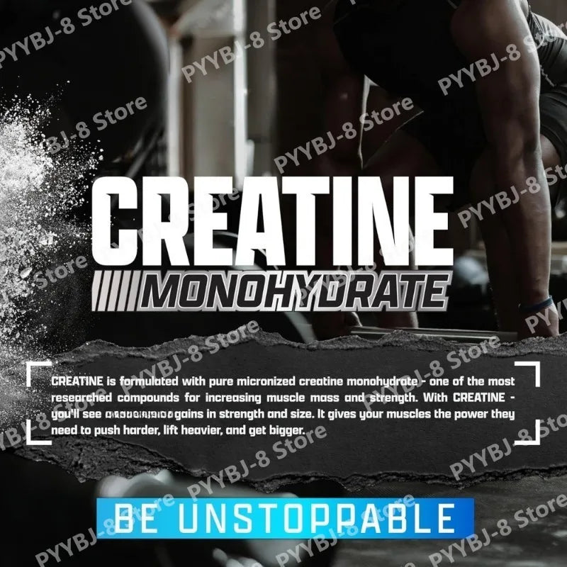 Creatine Monohydrate Powder 5g Per Serving Help Enhance Sport Muscle Strength Mixing with Water Drinking 10.58 Ounces