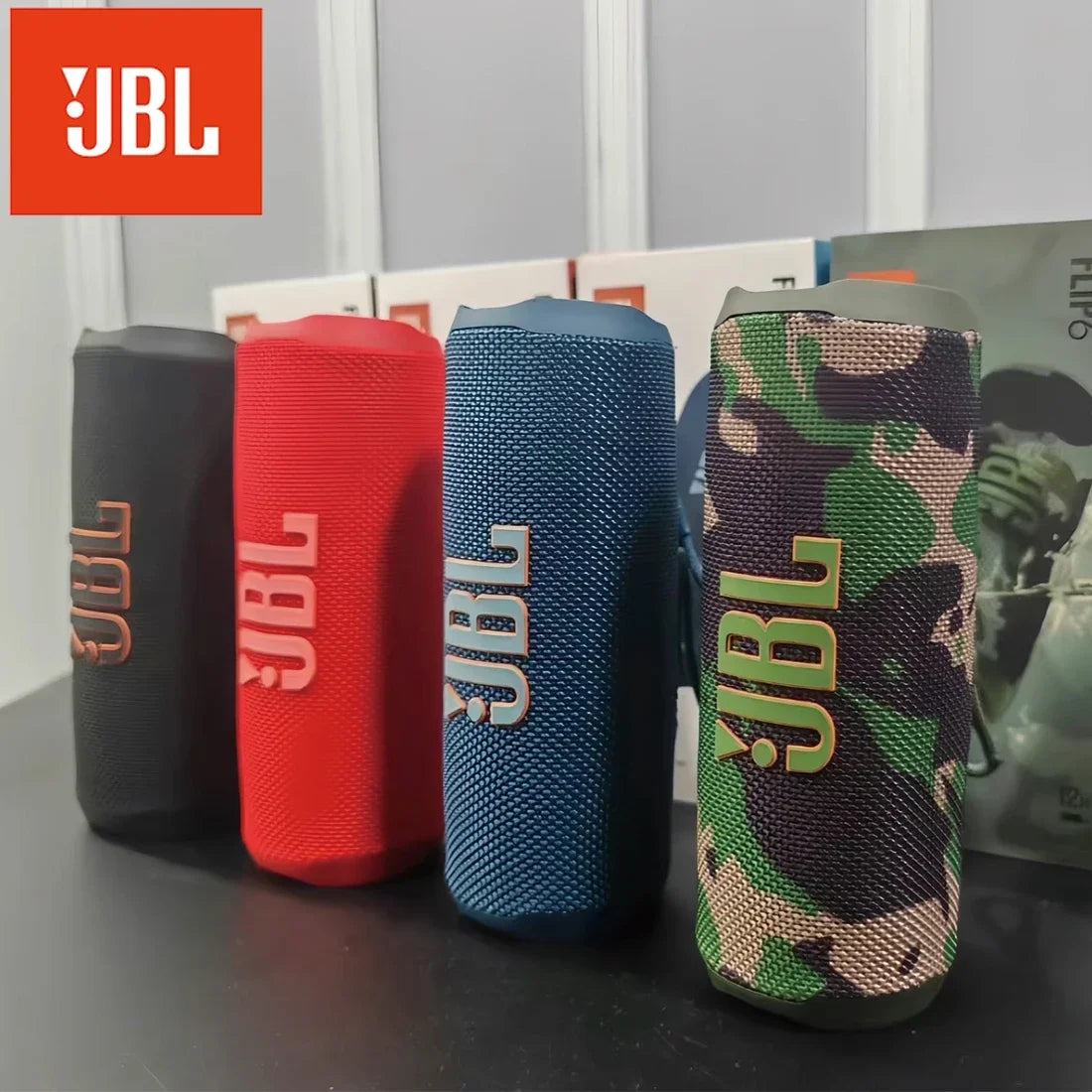 JBL Flip 6 Wireless Bluetooth Speaker - Rugged Waterproof Design Enhanced Sound with Independent Tweeters