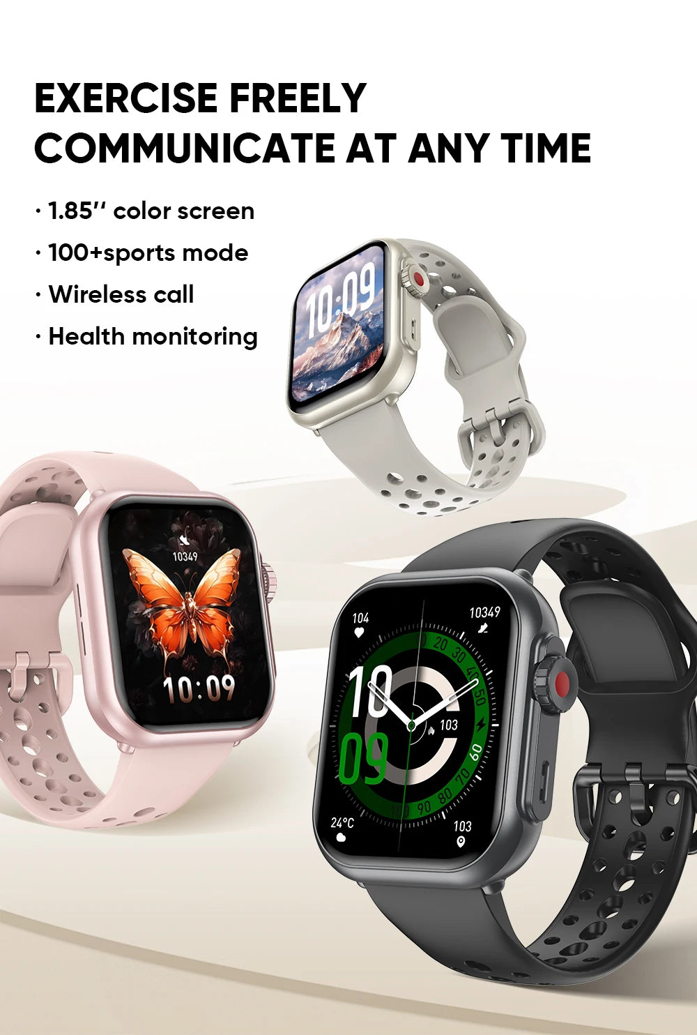 2025 New 1000mAh Battery AMOLED Smart Watch Ultra K62 Men Women Heart Rate 100+Sport HD Bluetooth Call IP67Waterproof SmartWatch