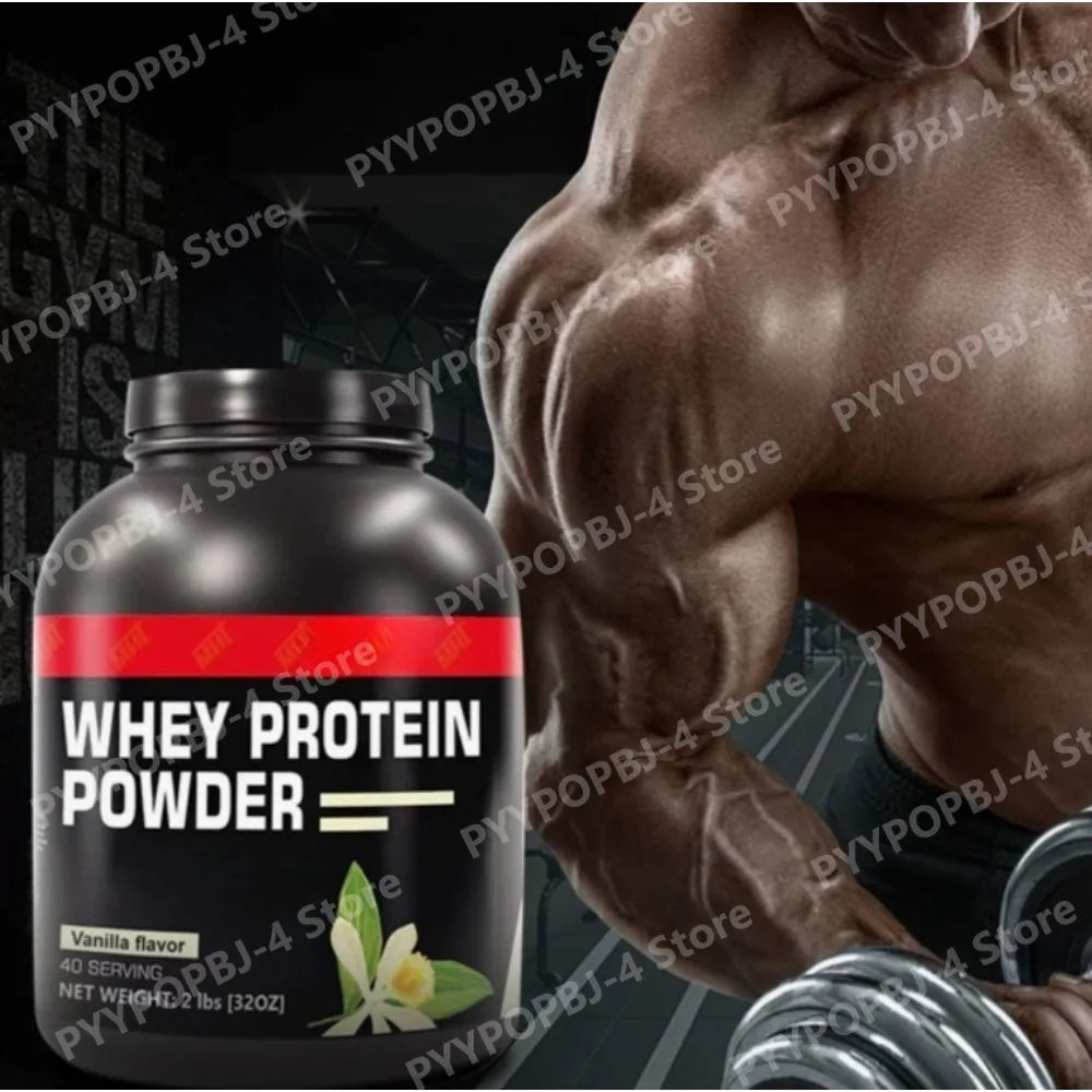 Whey Protein Powder 2lbs - 80% Protein, Gold Ratio Whey for Muscle Growth & Recovery, Vanilla/Chocolate/Strawberry, 40 Servings