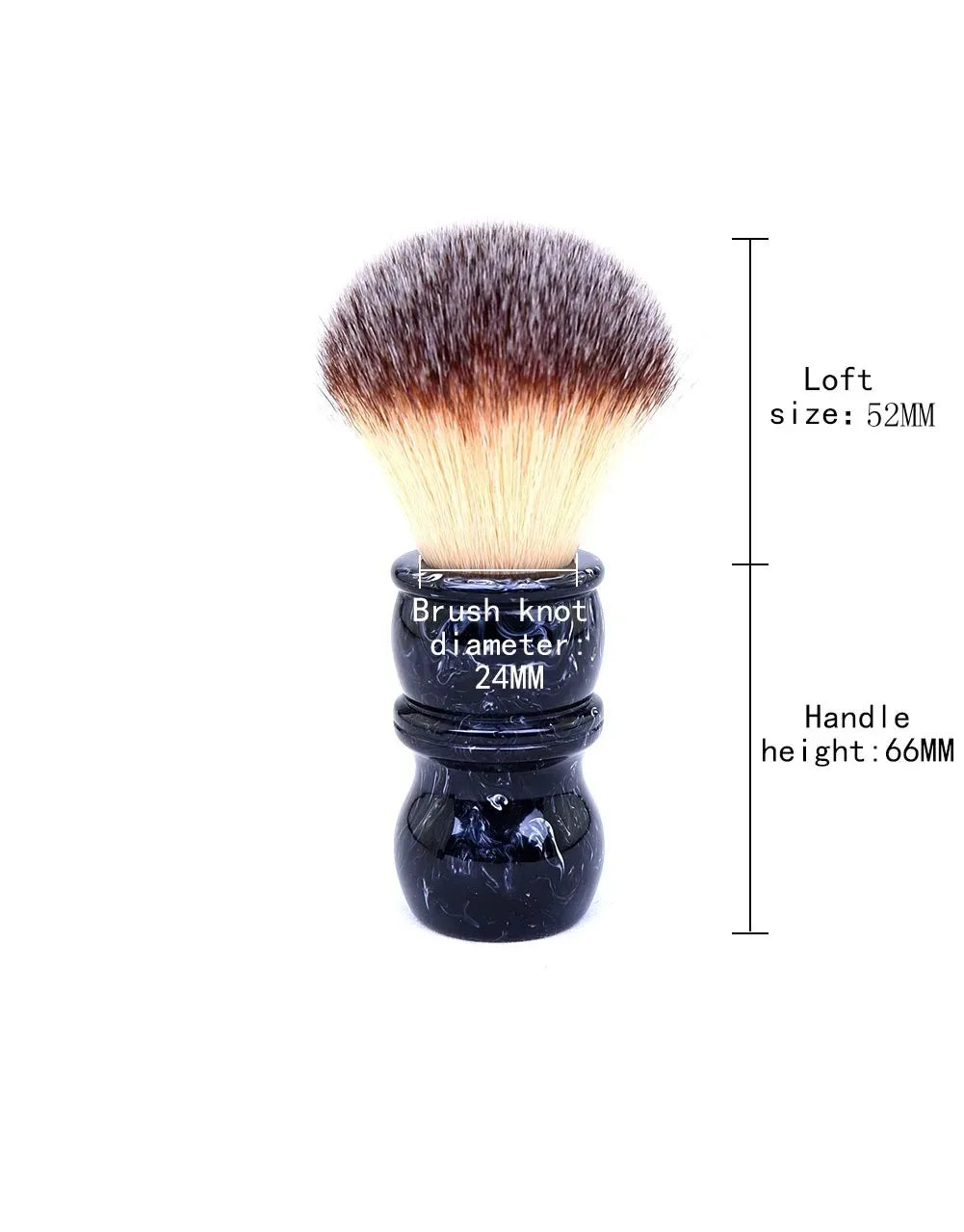 Yaqi Shaving Brush 24MM Men's Resin Handle Nylon For Men Clearance Beard Professional Barber Face Cleaning Shaving Brush Tool