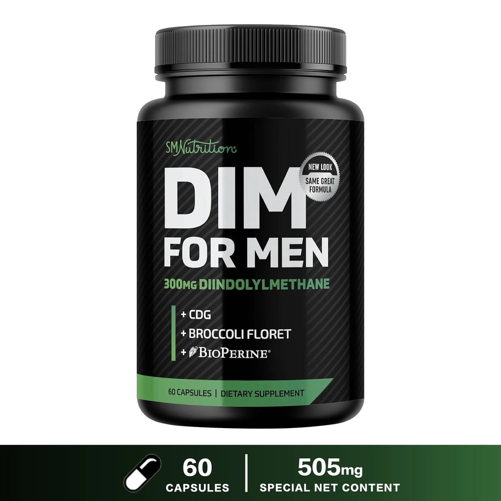 DIM Supplement for Men - Increase Hormone Levels, Improve Physical Fitness, Prostate Health, and Boost Energy