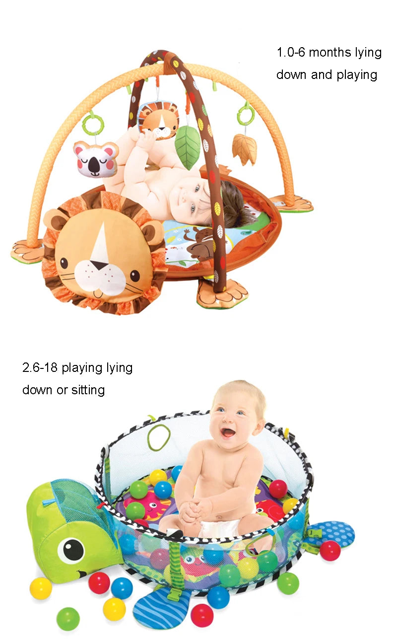 Baby Fitness Frame Crawling Blanket Multifunctional Fence Crawling Mat With Cloth Book Infant Rug Enlightenment Toys Game Mat