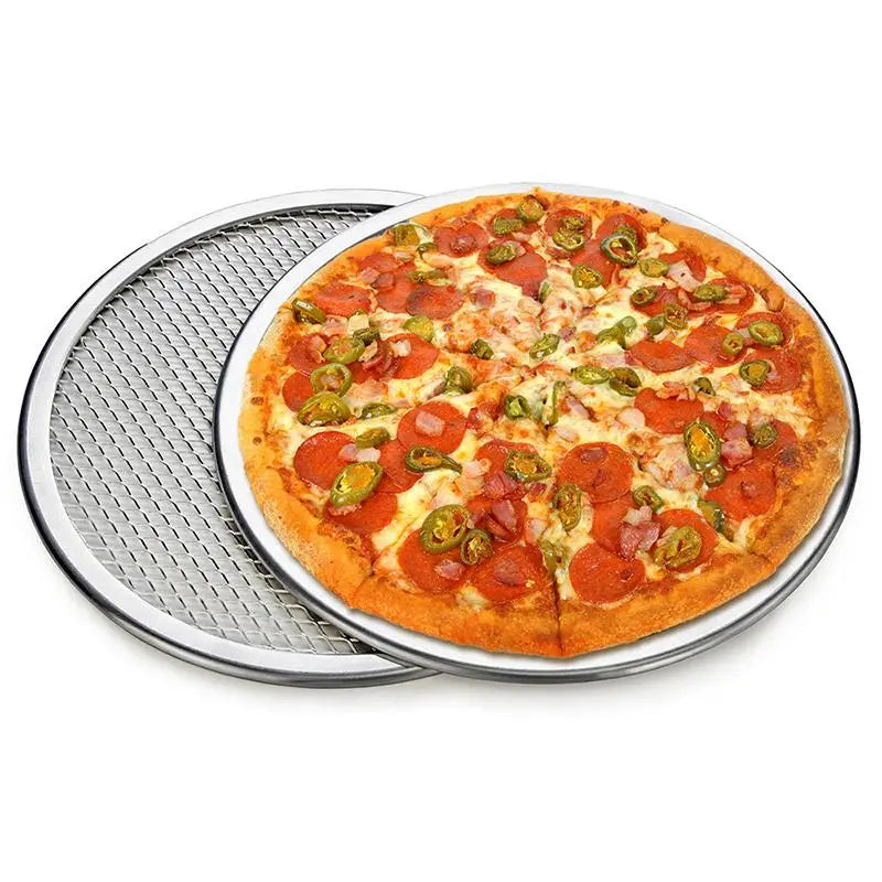 1PC 6-20 Inch Pizza Screen Pan Metal Net Non Stick BakingTray New Seamless Aluminum Alloy Metal Net Bakeware Kitchen Pizza Tools