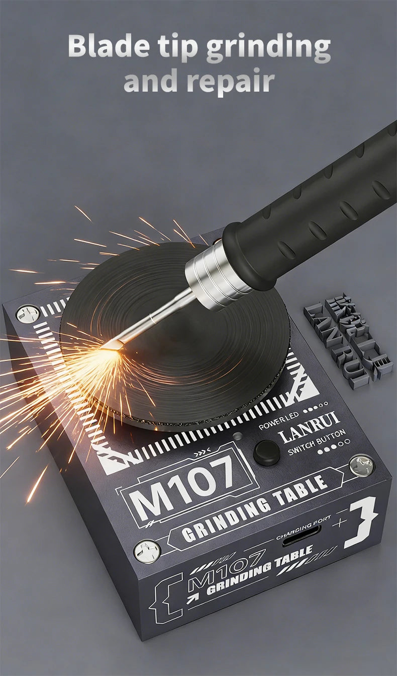 Lanrui M107 Grinding Machine for Mobile Phone Repair Tweezers Cutting Heads Blade Repair Tool Grinder Tool Grinding Machine