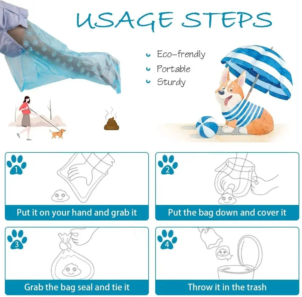 120 Rolls Dog Poop Bag Outdoor Cleaning Poop Bag Outdoor Clean Pets Supplies for Dog 15Bags/Roll Refill Garbage Bag Pet Supplies