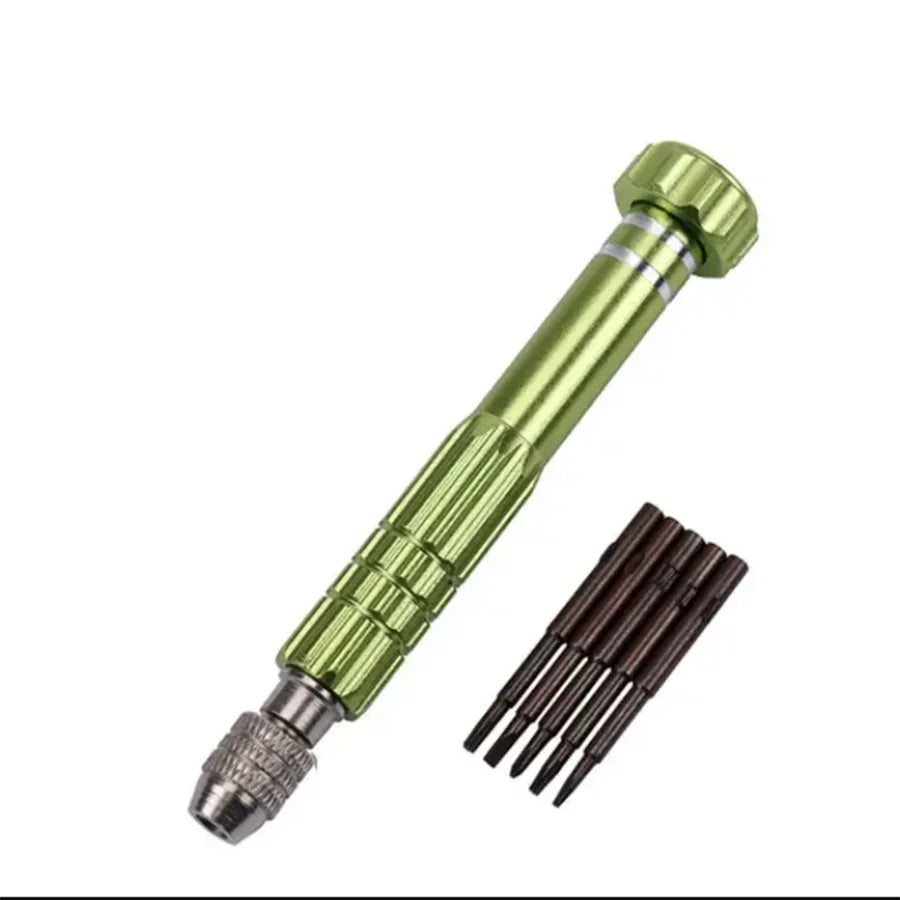 Watch Repair Screwdriver Handle 5 in 1 Alloy Magnetic Disassemble Open Repair Screwdriver Tool Set for Cell Phones Eletronic Dev