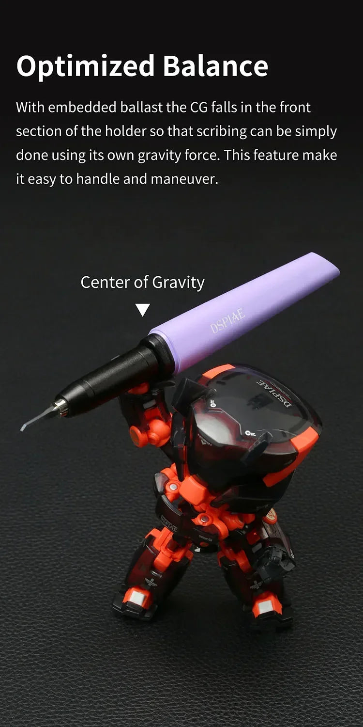 DSPIAE PT-TH PRO "WING"  Push Broach Push Knife Handle DIY Engraving Tool for Assembly Model Building Hobby Tools