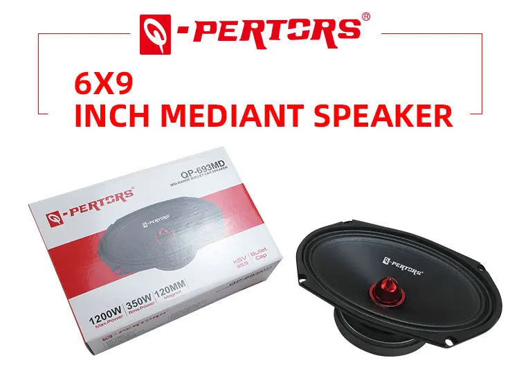 1pc 6*9inch High-Fidelity Mid-Range Car Speaker 1200W Surround Sound Audio Music Stereo Subwoofer Speaker 95dB Easy Installation