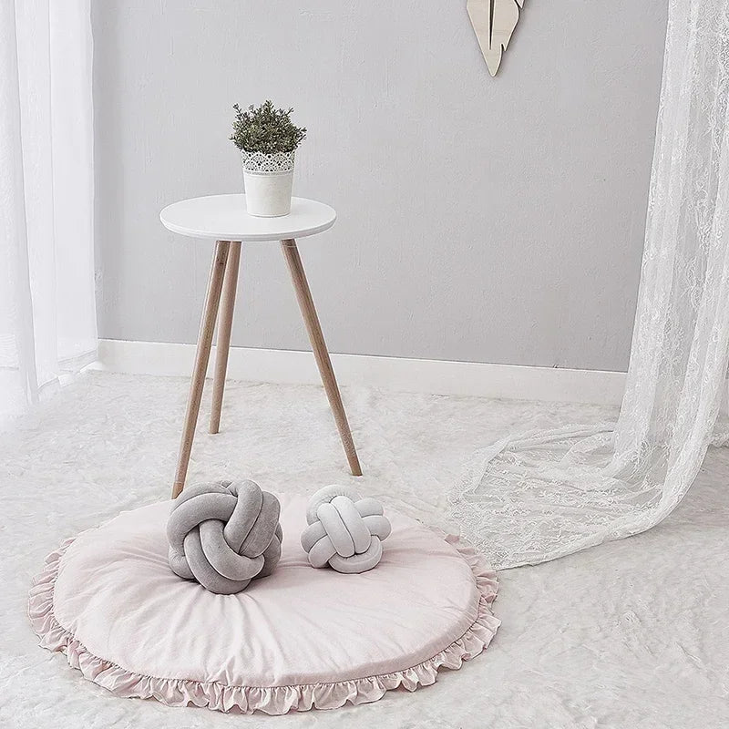 Baby Play Mat Cotton Game Blanket Crawling Pad Round Infant Toys for Children Kids Rug Gym Activity Newborn Photography Props