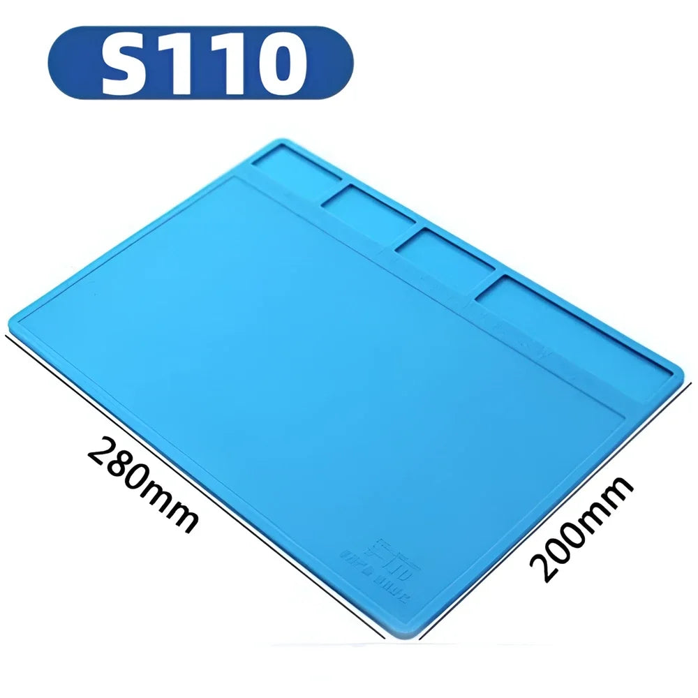 Durable ESD Silicon Soldering Mat Heat-Resistant Work Pad for Hot Air Gun Soldering Iron Station Repair Thermal Insulation Pad