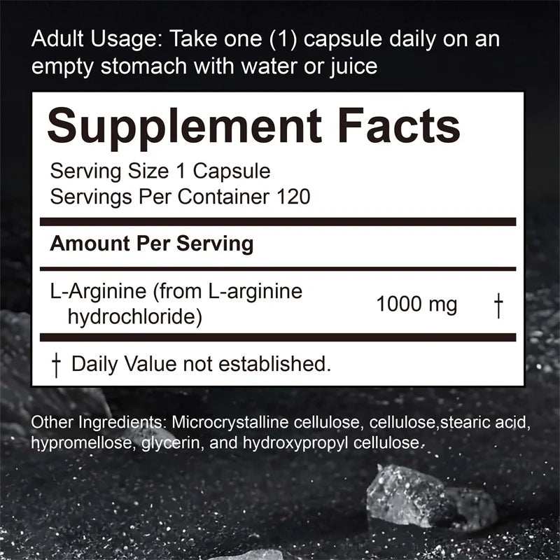 L-Arginine Capsules - Performance, Endurance, Lean Muscle, and Improve Men's Health