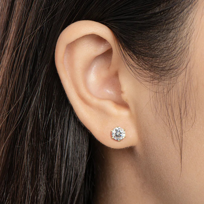 Premium 0.5-2ct Moissanite Diamond Stud Earrings for Women Orginal 925 Sterling Silver Screw Back Women Moissanite Earring 2026