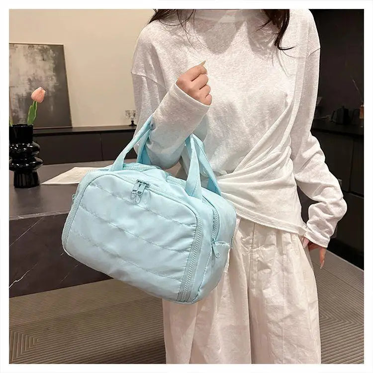 Large Capacity Portable Makeup Bag Travel Cosmetic Storage Waterproof Multi-layer Organizer High Aesthetic Value Handheld