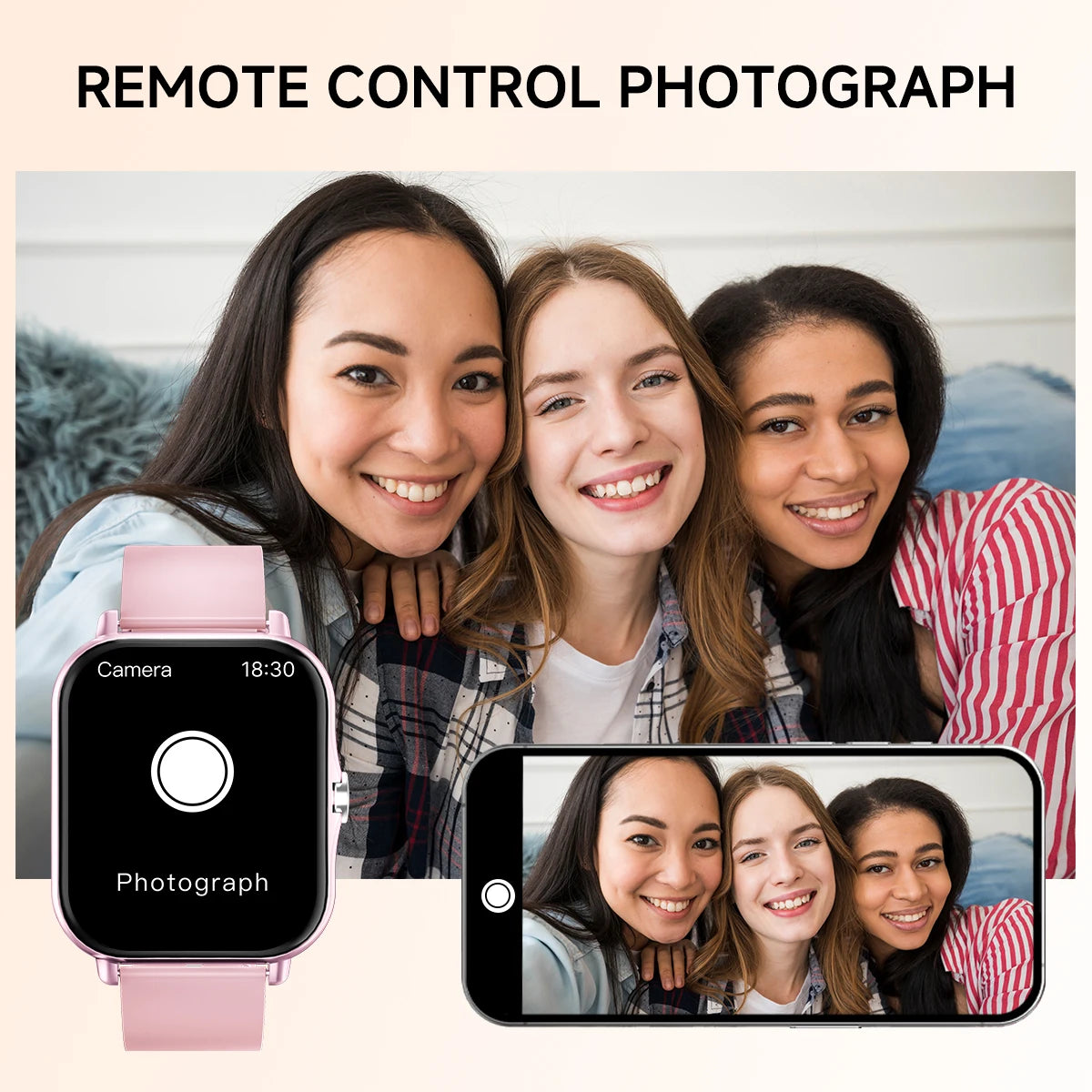 NEW Smart Watch Full Screen Multi-color Watch Strap Wireless Call For Android/IOS Message Reminder Outdoor Sport Watch Men Women