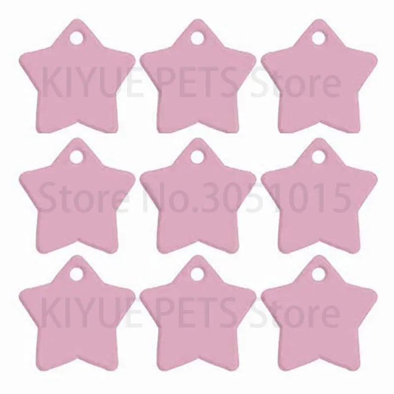 Wholesale 20Pcs Anti-lost Dog Tag For Collars Dog Name ID Tags Gifts for Dog Star Pet Collar Tags for Dog Owner Engraved Pet Tag