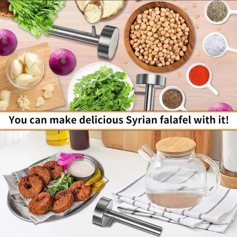 Falafel Meatball Scoop Maker Tools Stainless Steel Professional Falafel Maker Scoop Nonsticky Falafel Mold Kitchen Gadgets