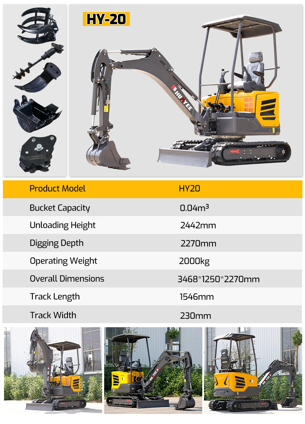 Hydraulic Mini Excavator Prices Multifunctional EPA Engine Small Diggers Portable Excavadora Customize Mini Small Excavators