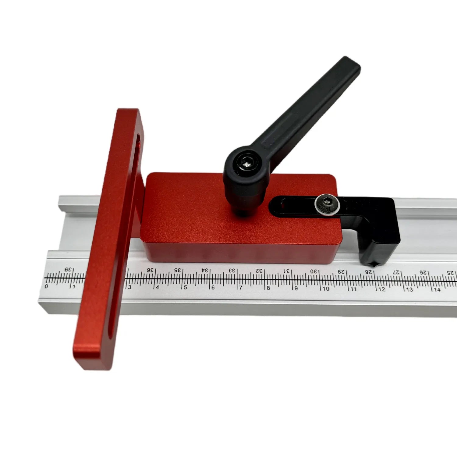 Miter Track Stop T-Slot T-Tracks Stop Chute Locator Aluminium Alloy Backing Connector for Woodworking Guide Rail Table Saw DIY