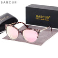 BARCUR Polarized Cat Eye Sunglasses Women Gradient Round Sun Glasses for Women Oculos Lunette De Soleil Femme