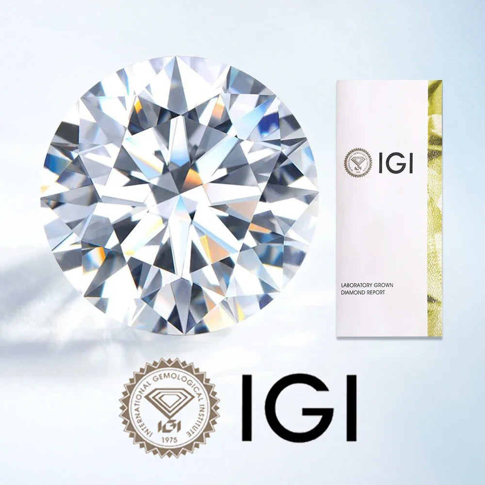 Messi Jewelry With IGI GIA Certificate Lab Grown Diamonds 0.3ct 0.5ct 0.8ct 1ct 1.5ct 2ct 3ct CVD HPHT Laboratory Diamond