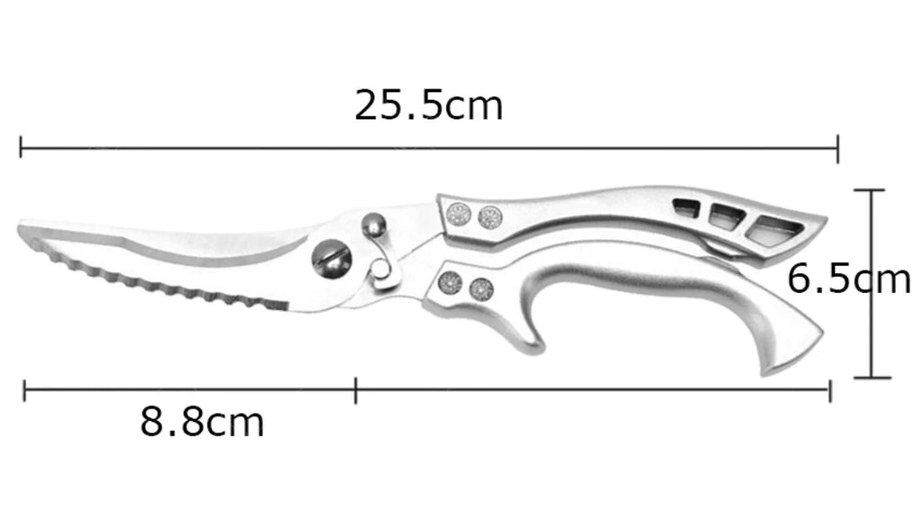 WXCOO Chicken Bone Scissors Stainless Steel Cutting Knife Kitchen Scissors Multifunctional Food Scissors Slicing Fish Meat Knife