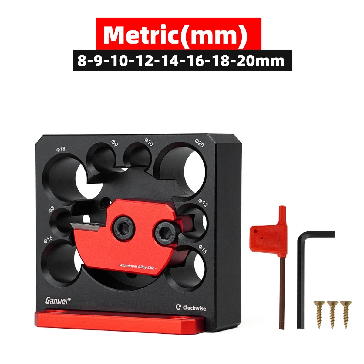 8 Holes Dowel Maker Jig Kit w/ Carbide Blades -Metric and Inch Woodworking Electric Drill Milling Dowel Round Rod Auxiliary Tool