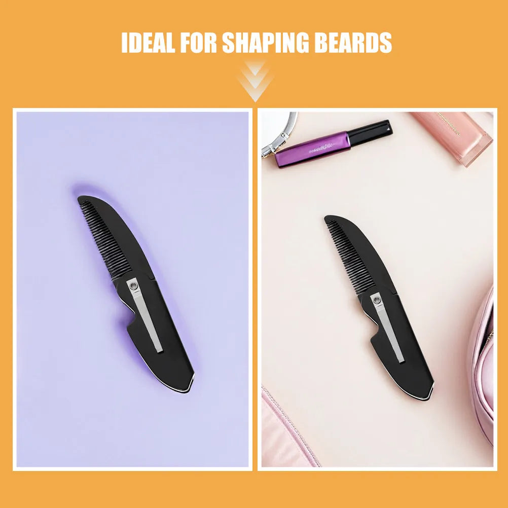 5Pcs Folding Beard Comb for Men Portable Pocket Mustache Grooming Tool Small Compact Fine Toothed Styling Comb for Hair Beard