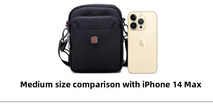 Large Capacity Oxford Cloth Military Knife Crossbody Bag for Men Commuting Work Bag Outdoor Waist Bag Bucket Shape Zipper Clo...