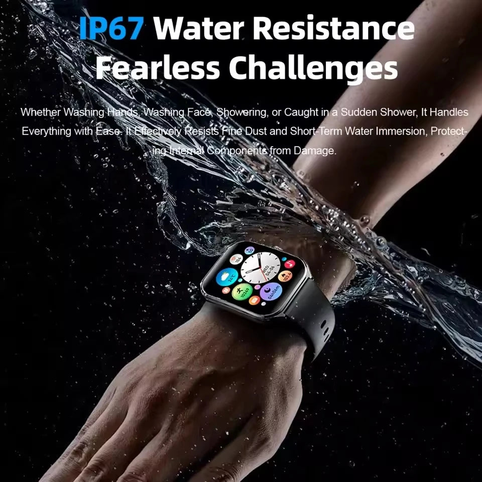 2026 New Ultra Thin AMOLED Smart Watch Men 386*448HD Screen Fashion Women Sports Bracelet BT Calling Waterproof Smartwatch gift