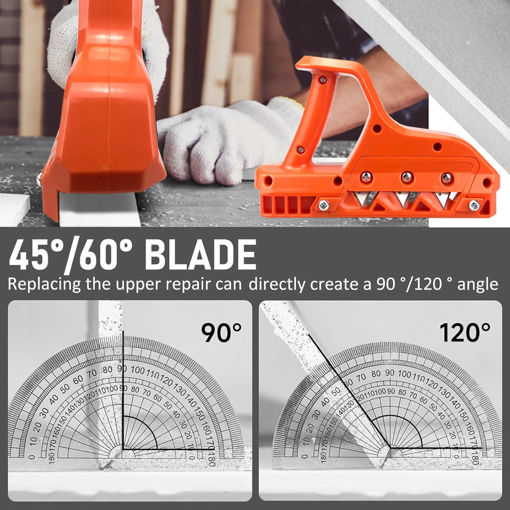 Plasterboard Quick Cutter Gypsum Board Hand Plane Drywall Edge Chamfer Woodworking Cutting Tool 45 ° 60 ° Trimmer Hand Tool