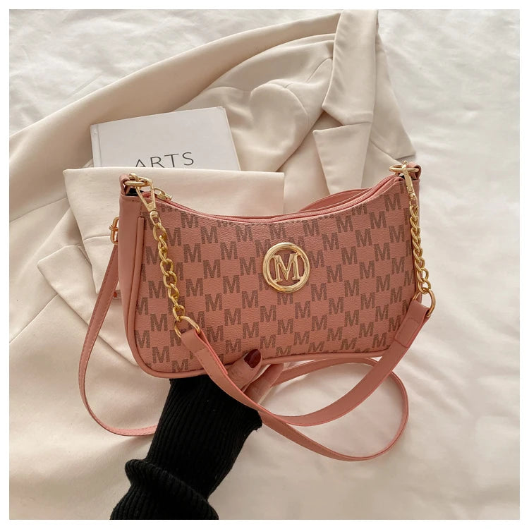 Vintage Floral Print Underarm Bag Women's Crossbody Shoulder Bag Casual Versatile Small Bag Popular Female Fashion Design