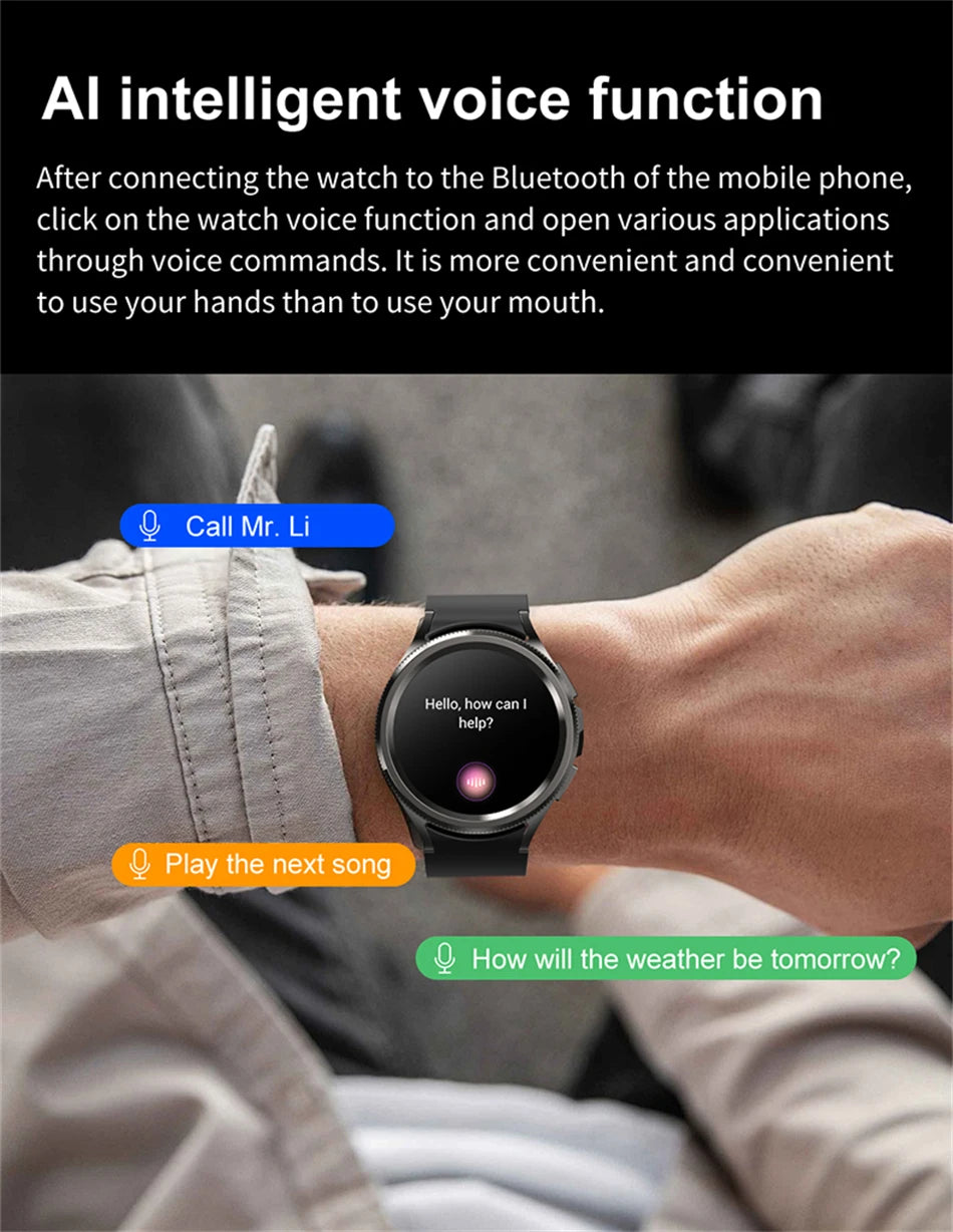 2025 New Watch 6 Smart Watch Men 1.46 inch GPS Sports Fitness Tracker Custom Dial Clock Heart Rate BT Calling SmartWatch Women