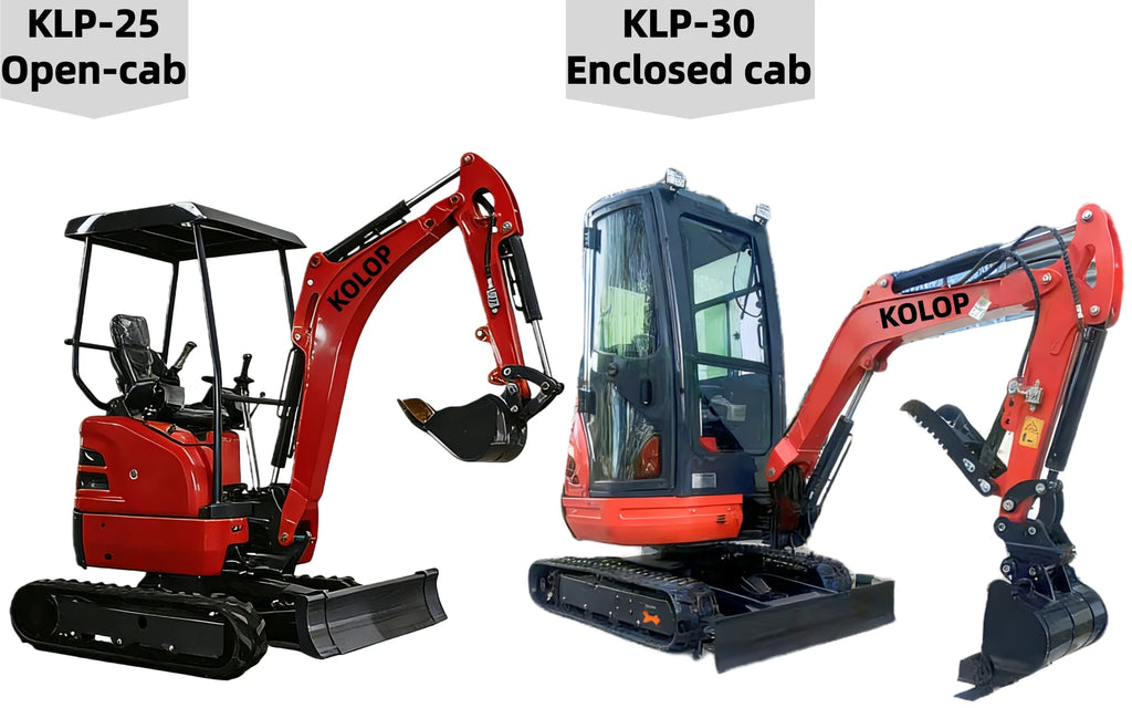 Enclosed Cab 2 Ton Mini Excavator 1 Ton Tracked Mini Digger Customized EURO 5 Kubota Yanmar Diesel Engine Fast Delivery